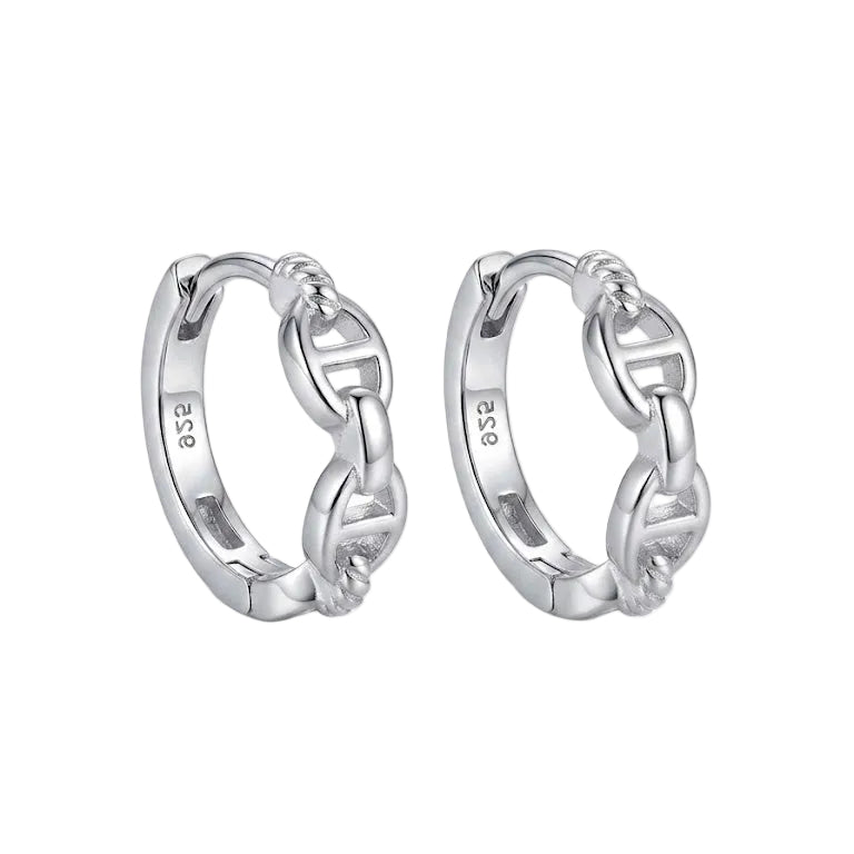 Aros Argollas Nautical Link - Aros plata 925