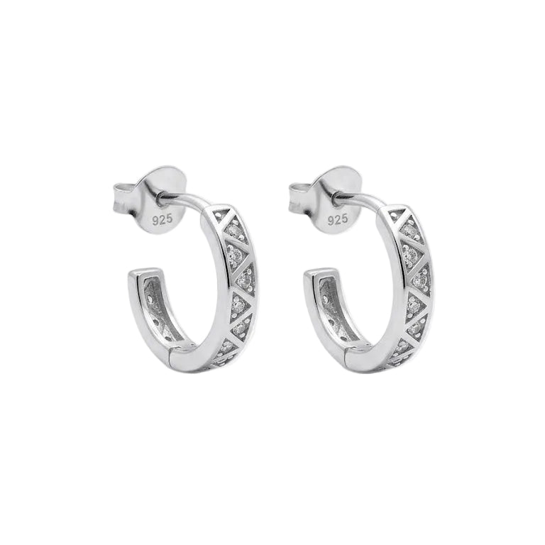 Aros Media Argolla Origami - Aros plata 925