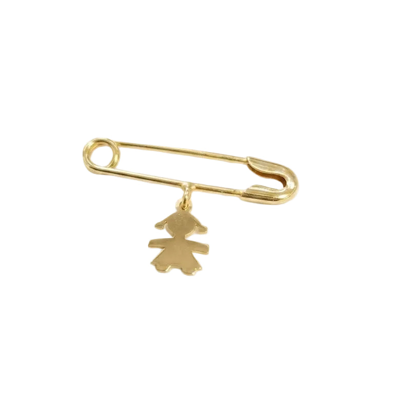 Colgante Alfiler de bebé "Primeros Pasos" - Colgante Oro 18K