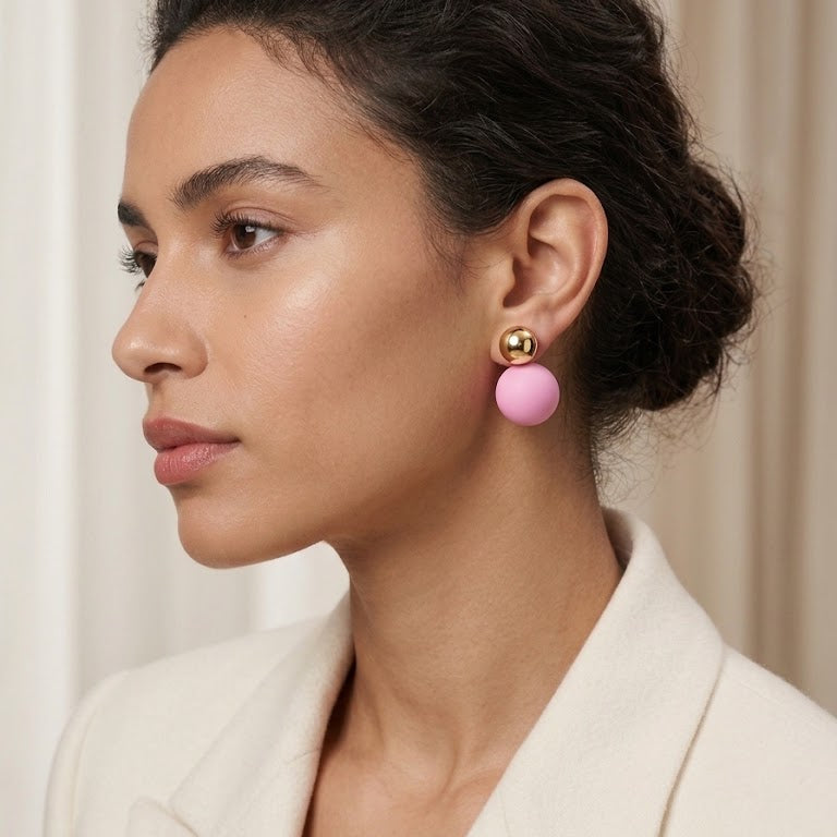 Aros Perla Dúo - Aros Bañados