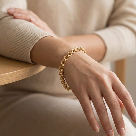 Pulsera Belcher Doble - Pulsera Oro 18k