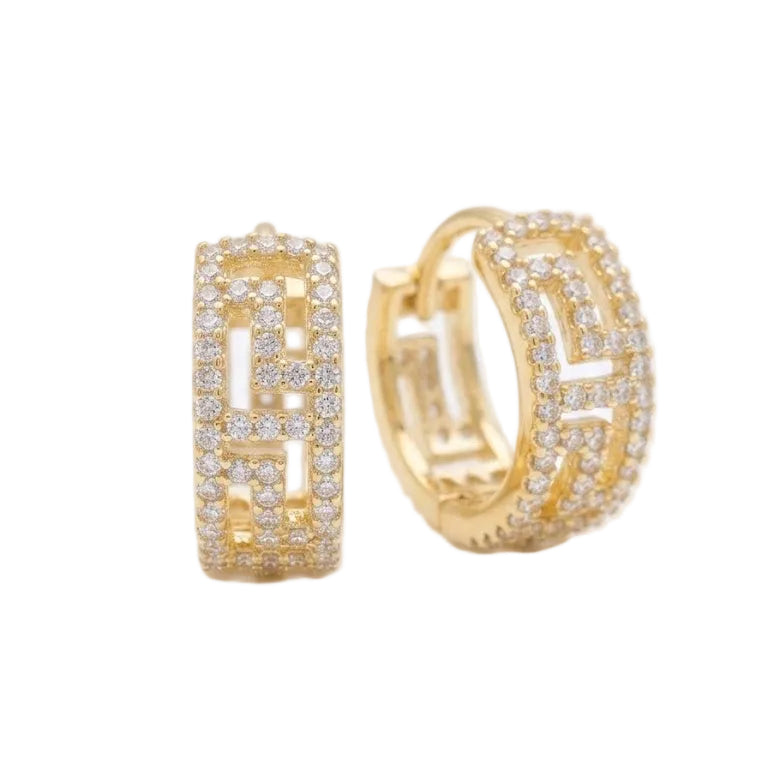 Aros  Argollas Meandro Gold - Aros Oro 18k