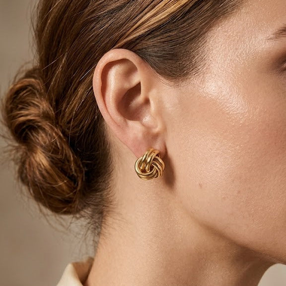 Aros Nudo de Amor - Aros Oro 18k
