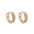 Aros Mini Argollas Sinfín Pavé - Aros plata 925