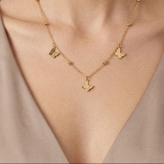 Collar Papillon Gold - Collar Oro 18k