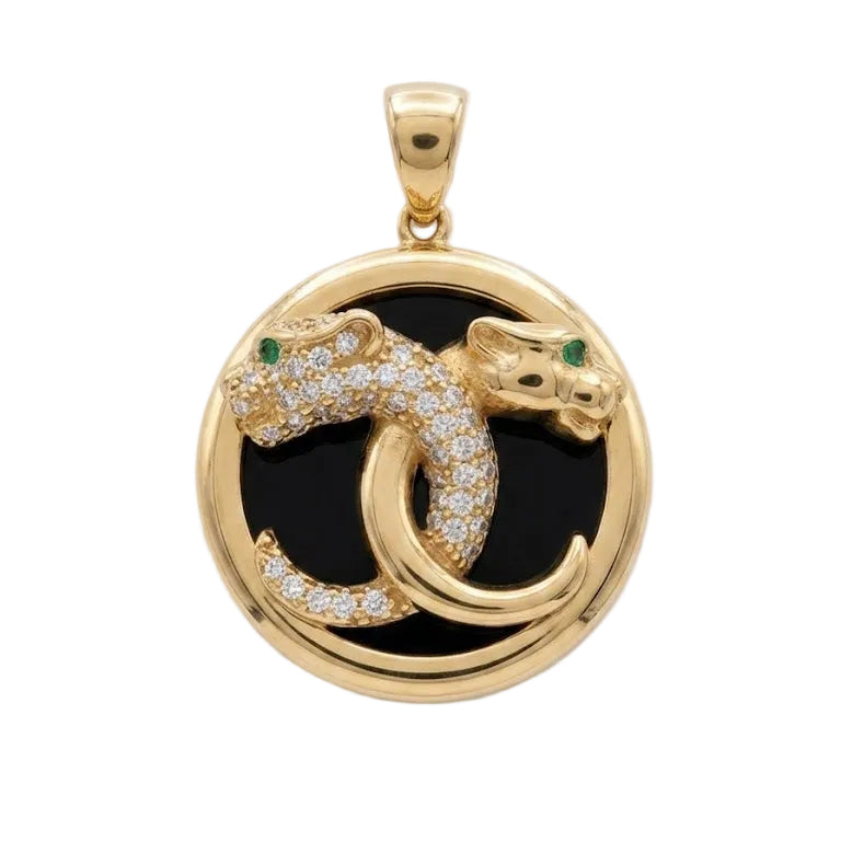 Colgante Noche de Panteras - Colgante Oro 18K