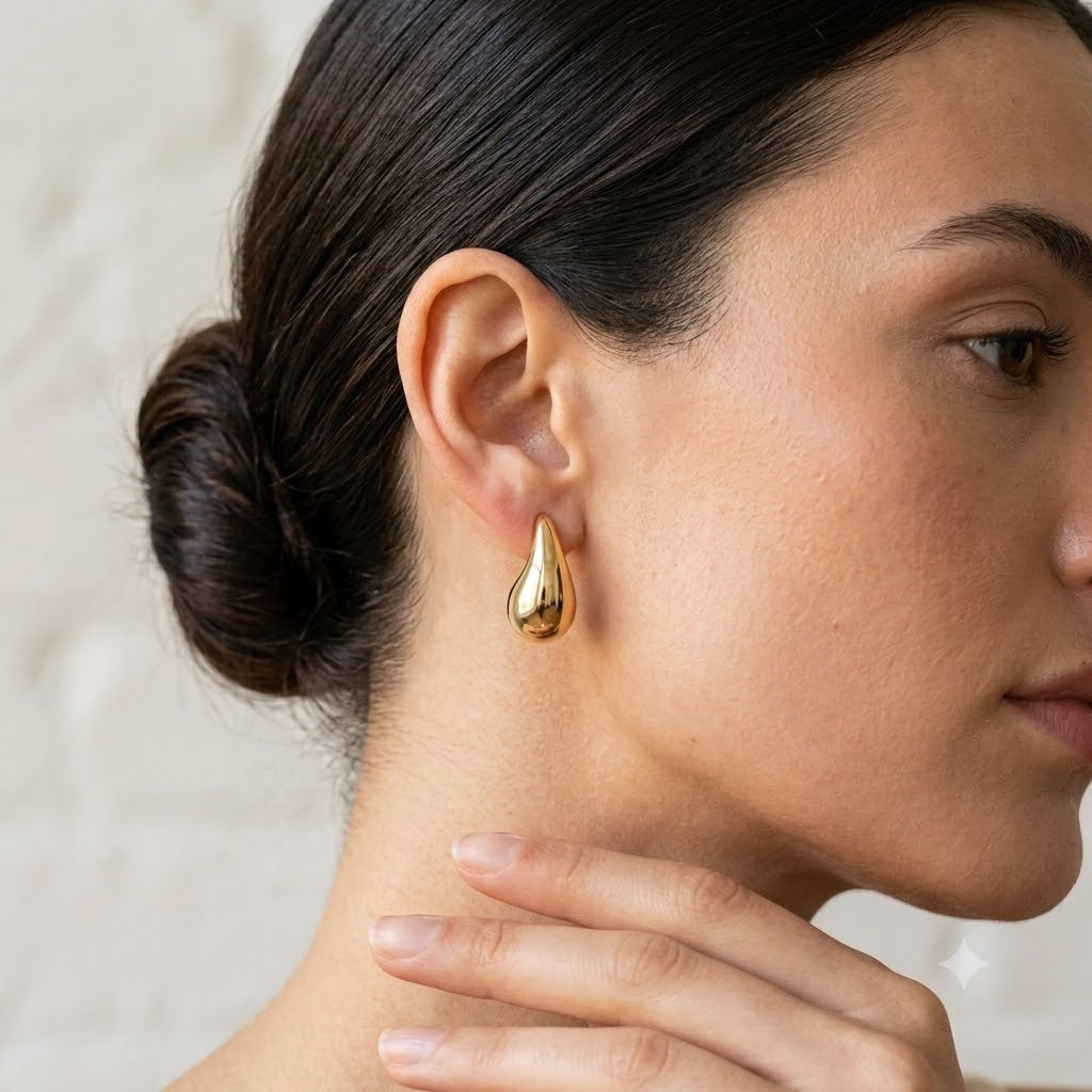 Aros Gota - Aros Oro 18k