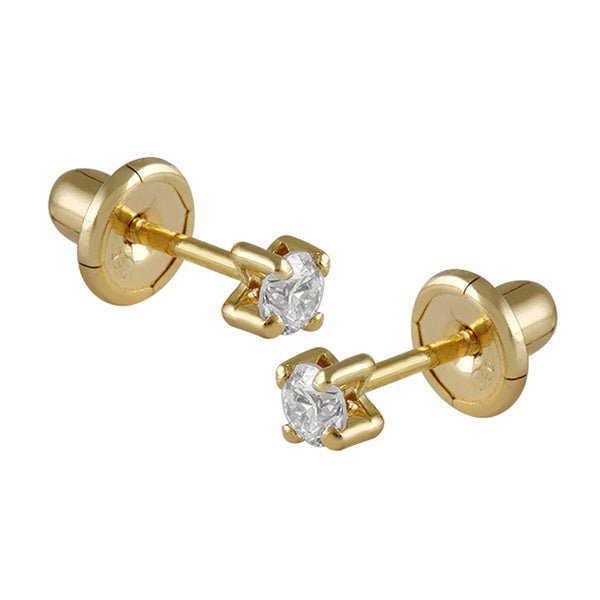 Aros en Oro amarillo con Diamantes