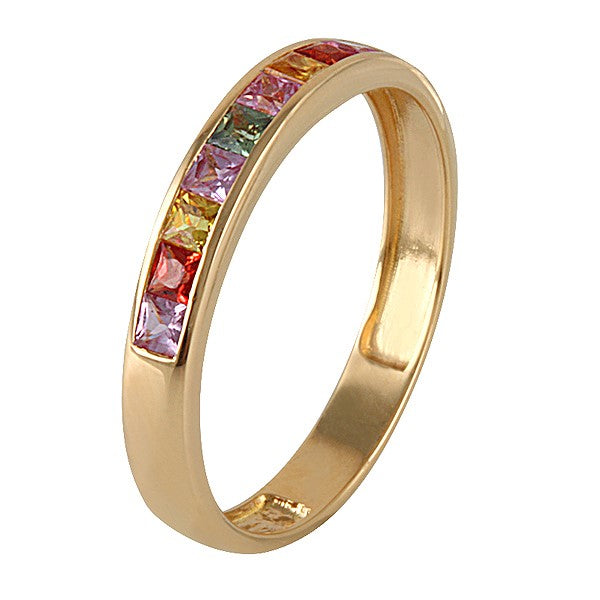 Anillo Oro amarillo y Zafiros - Anillo Oro 18k
