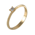 Anillo Oro amarillo diamante - Anillo oro 18k