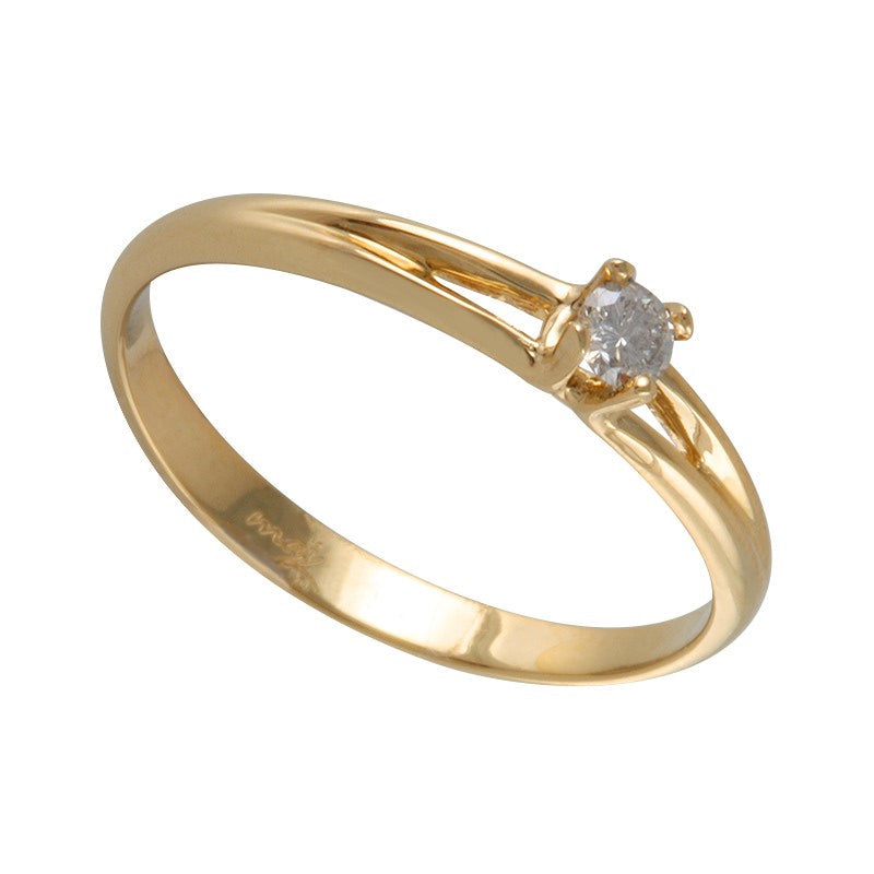 Anillo Oro amarillo diamante - Anillo Oro 18k