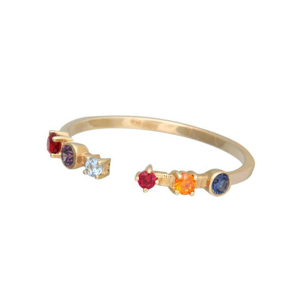 Anillo Oro amarillo y Topacio - Anillo Oro 18k