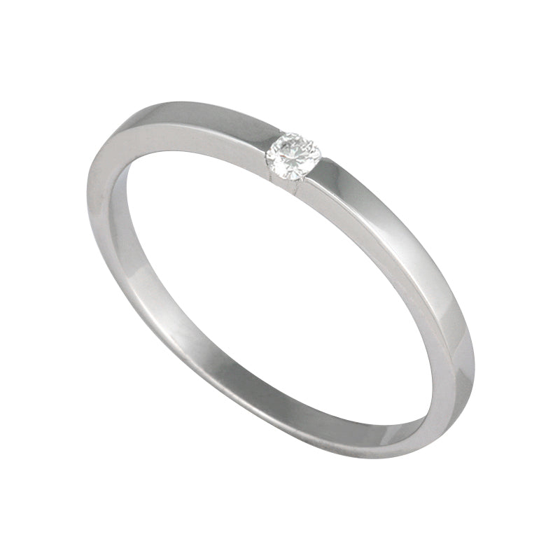 Anillo oro Blanco diamante - Anillo Oro 18k
