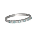 Anillo oro blanco brillantes blancos azules