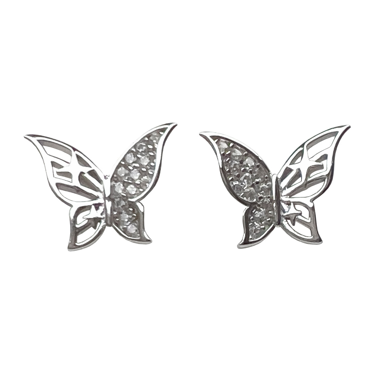 Conjunto collar/aros mariposa de plata