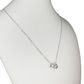 Collar en plata con aritos entrelazados