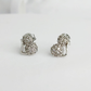Aros gatito en plata y zircones