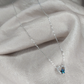 Conjunto de collar/aros en plata