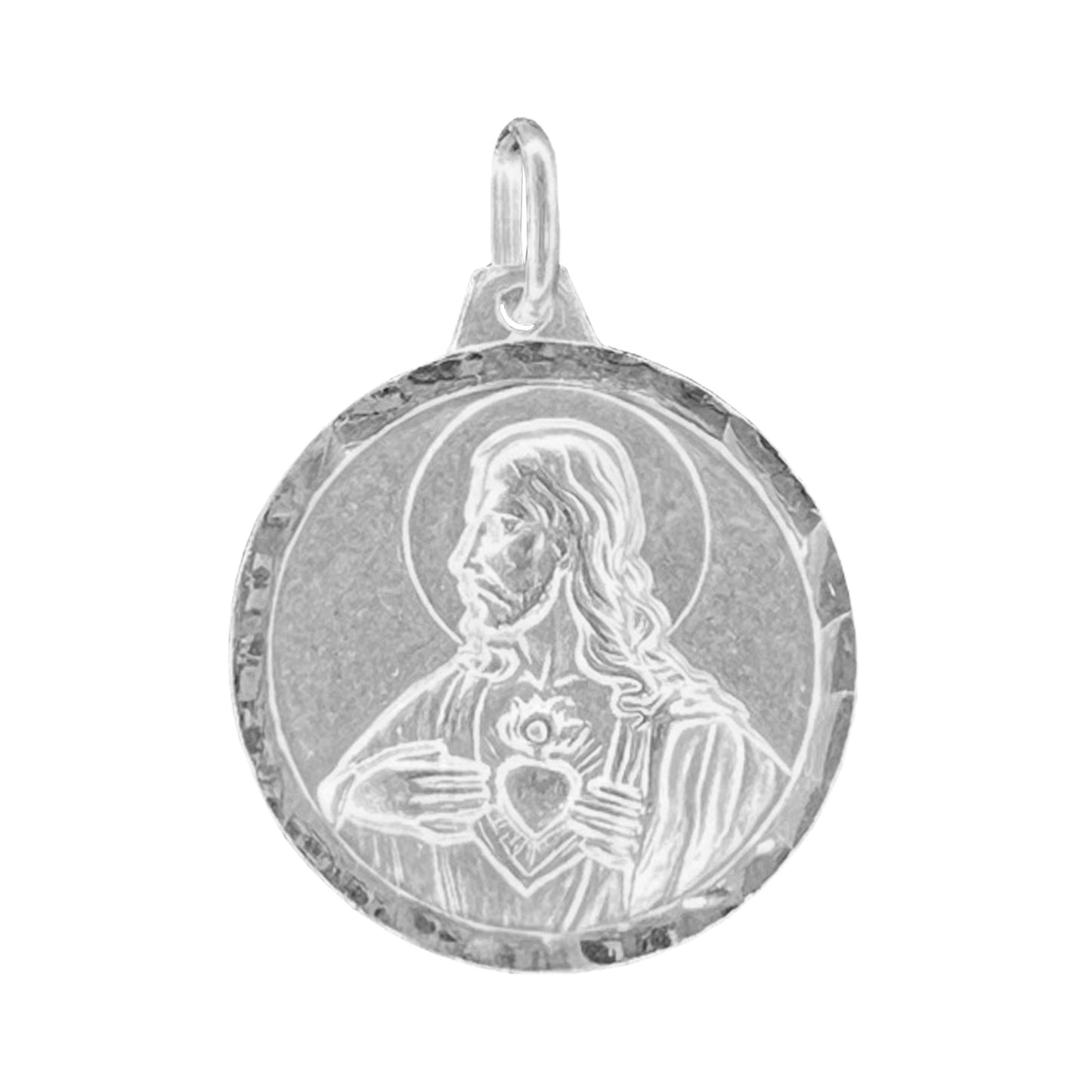 Colgante Medalla Corazon de Jesus